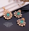 2 AD Diamond Rose Gold Kundan Pendant Butti Wholesale Shop In Surat
